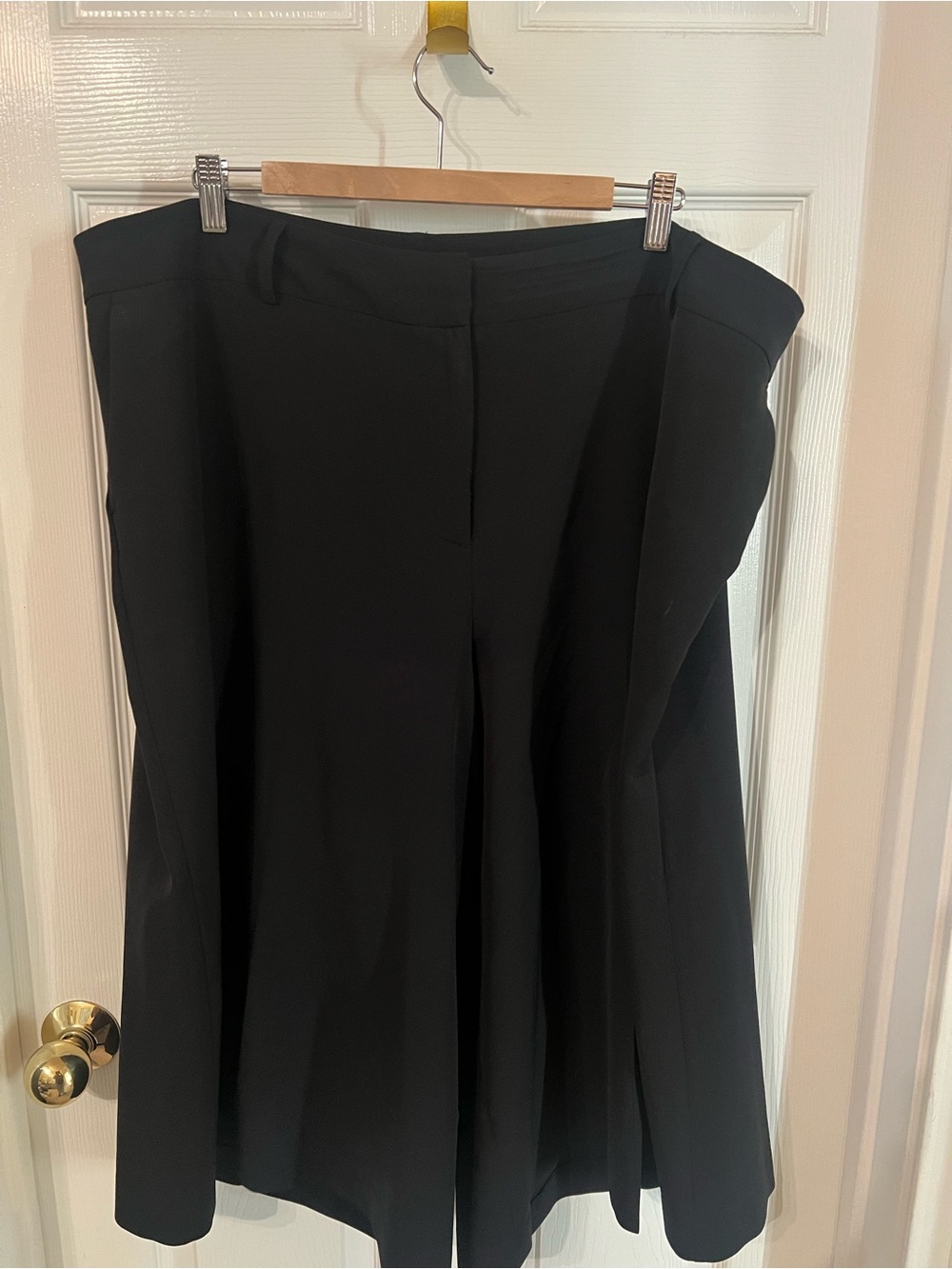 Black Cropped Cullout-Style Pants